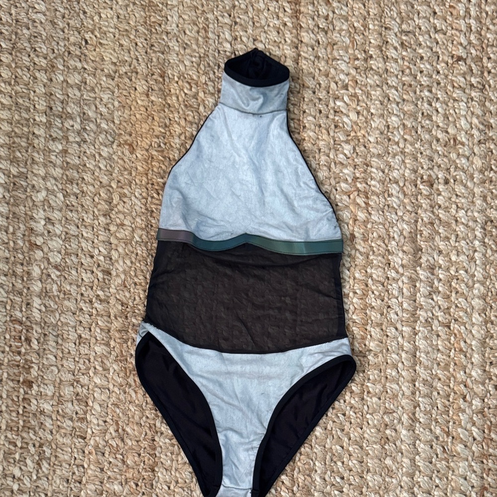 ESQ escape reflector Black and Gray silver one piece size med costume festival
